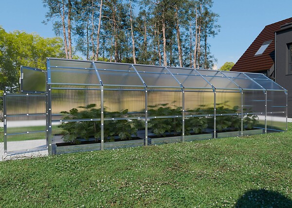 KLASIKA GREENHOUSES - Serre de jardin KLASIKA BERNARD 2,35 x 7 m (16,45 m²), 4 mm avec revêtement en polycarbonate - large