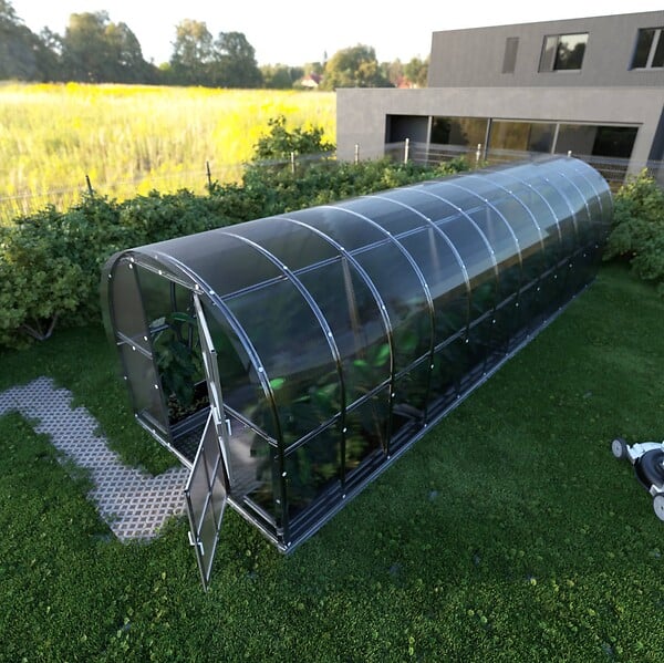 KLASIKA GREENHOUSES - Serre de jardin KLASIKA ARCH 3 x 8 m (24 m²), 6 mm avec revêtement en polycarbonate - large