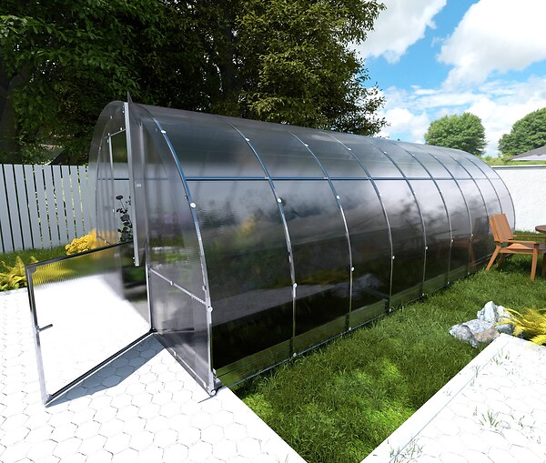 KLASIKA GREENHOUSES - Serre de jardin KLASIKA EASY 3 x 6 m (18 m²), 6 mm avec revêtement en polycarbonate - large