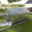 KLASIKA GREENHOUSES - Serre de jardin KLASIKA HOUSE 2,35 x 4,12 m (9,68 m²), 6 mm avec revêtement en polycarbonate  - KLASIKA GREENHOUSES - vignette