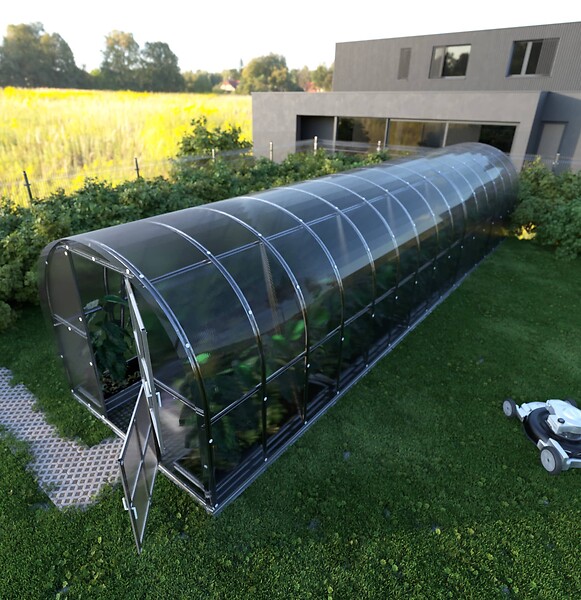 KLASIKA GREENHOUSES - Serre de jardin KLASIKA ARCH 3 x 12 m (36 m²), 6 mm avec revêtement en polycarbonate - large