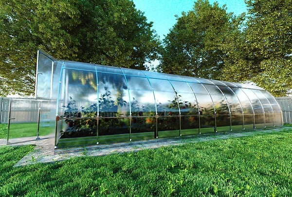 KLASIKA GREENHOUSES - Serre de jardin KLASIKA TUBE 3 x 8 m (24 m²) - 4 mm avec revêtement en polycarbonate KLASIKA GREENHOUSES - large