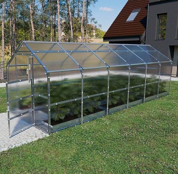 KLASIKA GREENHOUSES - Serre de jardin KLASIKA BERNARD 2,35 x 6 m (14,1 m²), 6 mm avec revêtement en polycarbonate - large