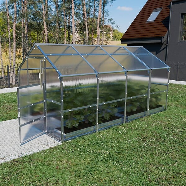 KLASIKA GREENHOUSES - Serre de jardin KLASIKA BERNARD 2,35 x 4 m (9,4 m²), 6 mm avec revêtement en polycarbonate - large