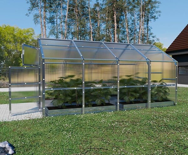 KLASIKA GREENHOUSES - Serre de jardin KLASIKA BERNARD 2,35 x 4 m (9,4 m²), 6 mm avec revêtement en polycarbonate - large