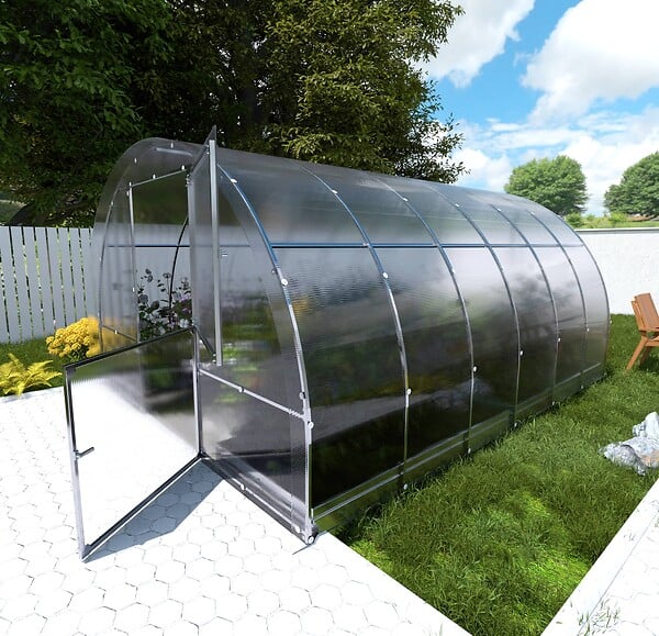 KLASIKA GREENHOUSES - Serre de jardin KLASIKA EASY 3 x 4 m (12 m²), 4 mm avec revêtement en polycarbonate - large