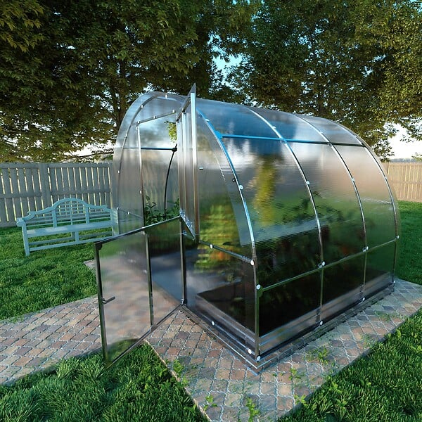 KLASIKA GREENHOUSES - Serre de jardin KLASIKA TUBE 3 x 2 m (6 m²), 6 mm avec revêtement en polycarbonate - large