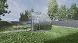 KLASIKA GREENHOUSES - Serre de jardin KLASIKA Standard 5m2, 2,5m x 2m, 4 mm avec revêtement en polycarbonate (Avec 1 toit ouvrant automatique) - vignette