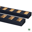 FORESTEA - Lot de 2 Profilés séparateurs sol et plafond droit 90° chêne lave 1000 x 65 x 57 mm - vignette