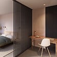 FORESTEA - Lot de 4 Tasseaux séparateurs MDF chêne lave 2700 x 100 x 57 mm - vignette