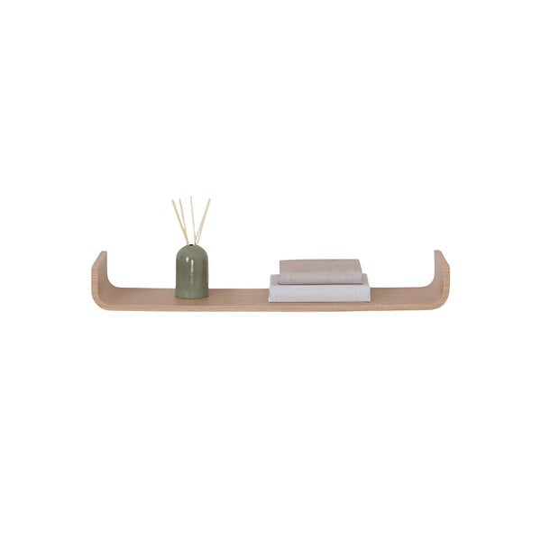 5 FIVE SIMPLY SMART - Étagère murale courbée en bois Beige L 80 cm fixations invisibles - large