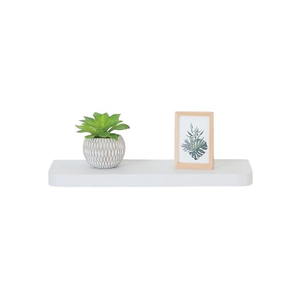 5 FIVE SIMPLY SMART - Étagère murale arrondie en bois Blanc L 60 cm fixations invisibles - large