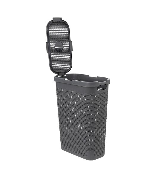 5 FIVE SIMPLY SMART - Panier à linge 40L en Polypropylène Gris - large