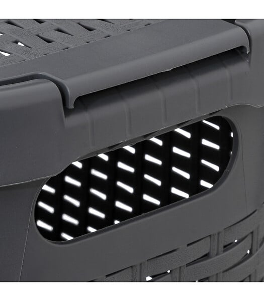5 FIVE SIMPLY SMART - Panier à linge 40L en Polypropylène Gris - large