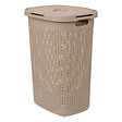 5 FIVE SIMPLY SMART - Panier à linge 60L en Polypropylène Beige Lin - vignette