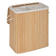 5 FIVE SIMPLY SMART - Panier à linge en Bambou 100L avec 2 bacs de tri H 63 cm - vignette