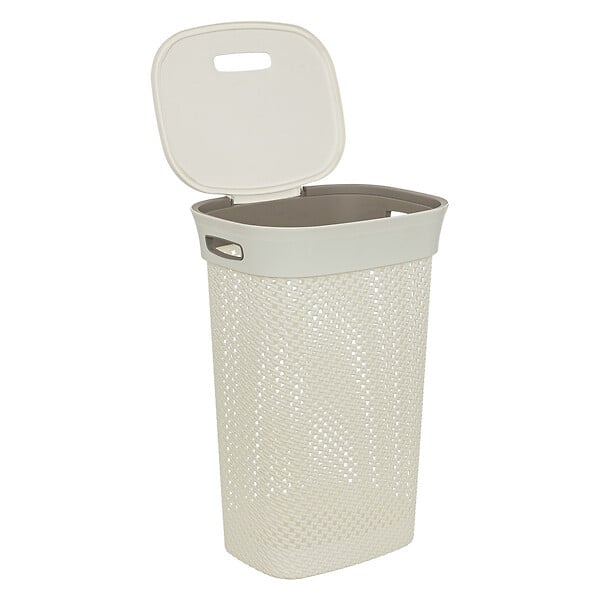5 FIVE SIMPLY SMART - Panier à linge 60L en Polypropylène Beige Lin - large