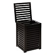 5 FIVE SIMPLY SMART - Coffre à linge 65L en bois Noir L 40 x P 40 x H 58 cm - vignette