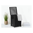 5 FIVE SIMPLY SMART - Coffre à linge 65L en bois Noir L 40 x P 40 x H 58 cm - vignette