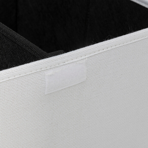 5 FIVE SIMPLY SMART - Panier à linge Blanc 74L avec 2 compartiments H 60 cm - large