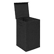 5 FIVE SIMPLY SMART - Panier à linge Noir 74L avec 2 compartiments H 60 cm - vignette
