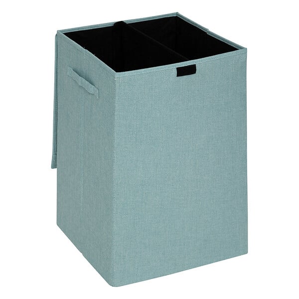 5 FIVE SIMPLY SMART - Panier à linge Bleu clair 74L avec 2 compartiments H 60 cm - large