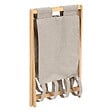 5 FIVE SIMPLY SMART - Panier à linge pliable 50L en Bambou et tissu Gris Beige - vignette