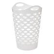 5 FIVE SIMPLY SMART - Panier à linge Blanc  60L flexible  avec 2 poignées D 45 x H 66 cm - vignette