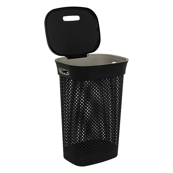 5 FIVE SIMPLY SMART - Panier à linge 60L en Polypropylène Gris Anthracite - large
