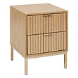 5 FIVE SIMPLY SMART - Table d'appoint Table de chevet 2 tiroirs H 52.5 cm - Naturel - vignette