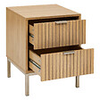 5 FIVE SIMPLY SMART - Table d'appoint Table de chevet 2 tiroirs H 52.5 cm - Naturel - vignette
