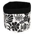 ATMOSPHERA - Lot de 2 Paniers de rangement en tissu noir et blanc motif rétro - vignette