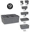 5 FIVE SIMPLY SMART - Set de 10 Paniers organisateurs 6 tailles différentes - vignette