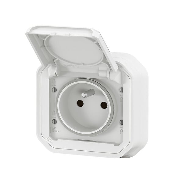 LEGRAND - Prise étanche encastrable Plexo Blanc IP55 - large