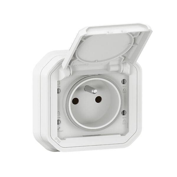 LEGRAND - Prise étanche encastrable Plexo Blanc IP55 - large