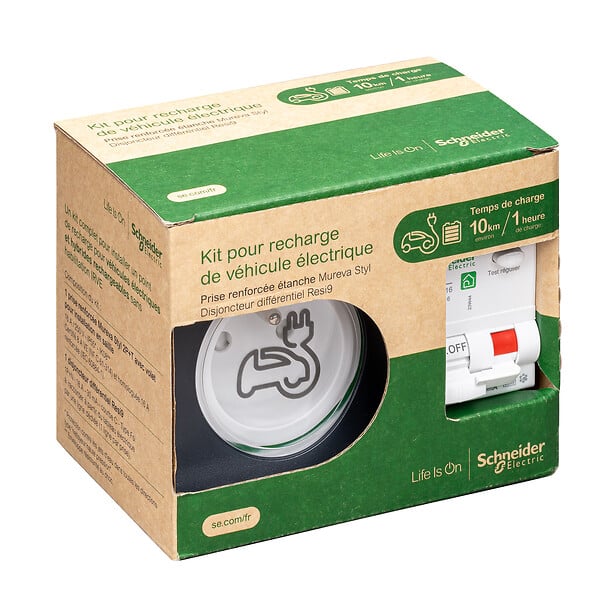 SCHNEIDER ELECTRIC - Kit Mureva Styl - Protection + Prise courant 2P+T renforcée VE IP55 IK - large