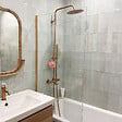 ESSEBAGNO - Luisa II 250 colonne bain-douche thermostatique cuivre brossé - vignette