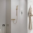 HANSGROHE - Ensemble barre de douche Unica S Puro + Flexible + Pommeau de douche Pulsify E Bronze Brossé - vignette