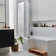 JACOB DELAFON - Baignoire bain douche  Neo 180 x 90 gauche + pare bain + tablier + étagère - vignette
