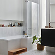 JACOB DELAFON - Pack baignoire bain douche antidérapante 150 x 80 Neo blanc mat - v.droite + pare bain chromé + tablier - vignette