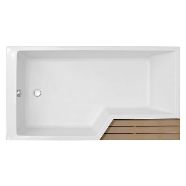 JACOB DELAFON - Baignoire bain douche Neo + pare bain + étagère 160 x 90, version gauche - large