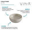 VITRA - Vasque ronde recyclée VitrA Outline compact beige mat 41x41 cm - vignette