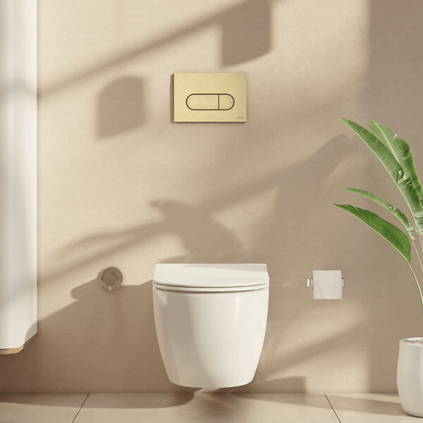 VITRA - Plaque de commande VitrA Root Round  Or brossé - large