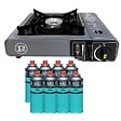 INTEC - Réchaud Gaz Portable 1 Feu 2200W + 8 Cartouches gaz Butane Camping Randonnée Cuisine Extérieure INTEC - vignette