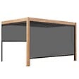 OVIALA - Pergola bioclimatique adossée 3x4m et 2 stores bois gris - Oia - vignette