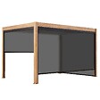 OVIALA - Pergola bioclimatique autoportée motorisée éclairée 3x4m et 3 stores - Kavala - vignette