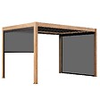 OVIALA - Pergola bioclimatique autoportée motorisée éclairée 3x4m et 2 stores - Kavala - vignette