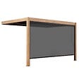 OVIALA - Pergola bioclimatique adossée 3x4m et 1 store bois gris - Oia - vignette