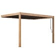 OVIALA - Pergola bioclimatique adossée 3x4m et 2 stores bois gris - Oia - vignette