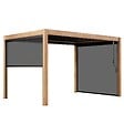 OVIALA - Pergola bioclimatique autoportée 3x4m et 2 stores bois gris - Athenes - vignette